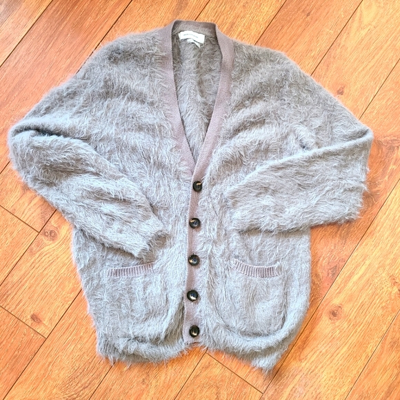 Urban Outfitters Sweaters - Urban Outfitters furry button-up cardigan with slight sparkle - super so…
